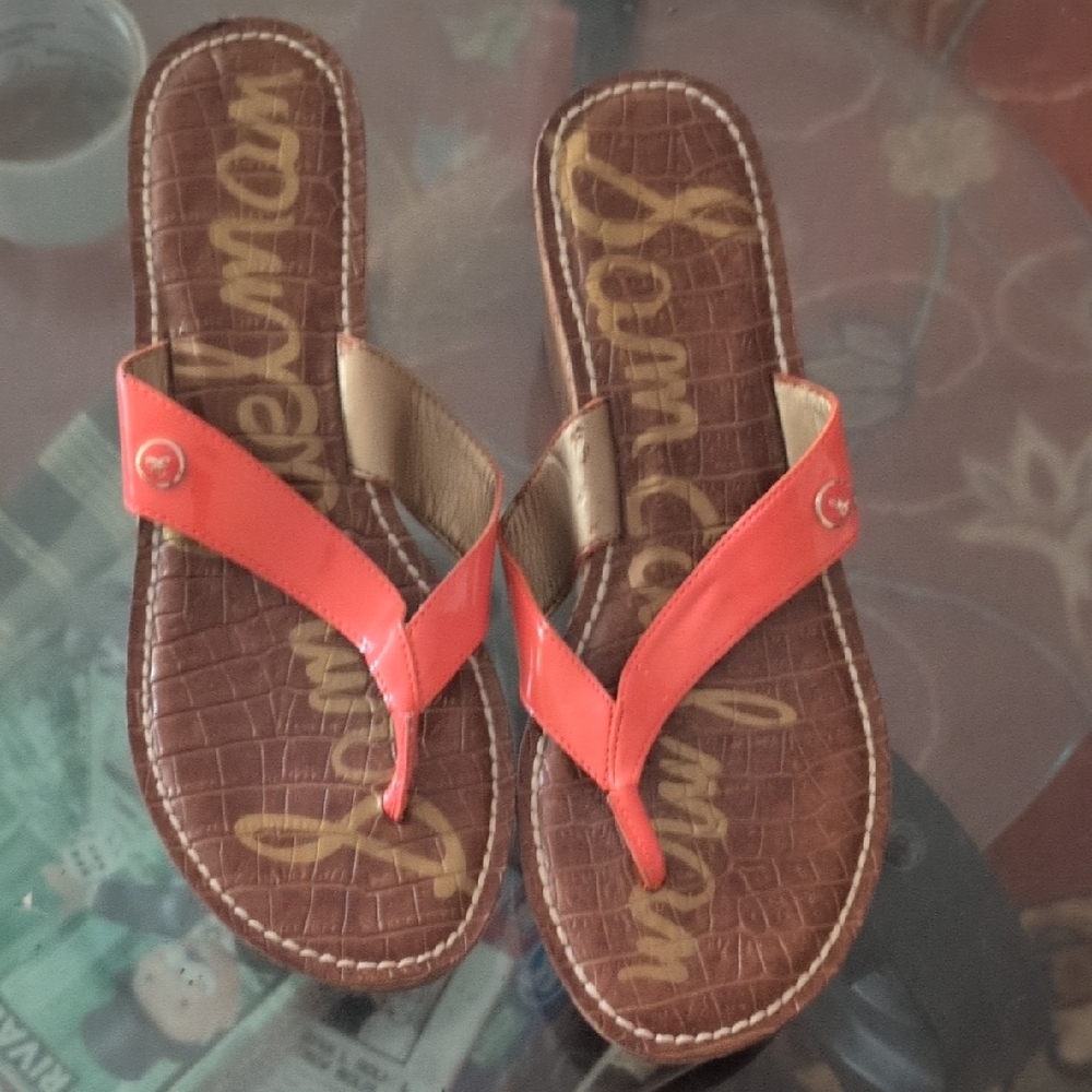 Sam Edelman Orange and Brown Sandals